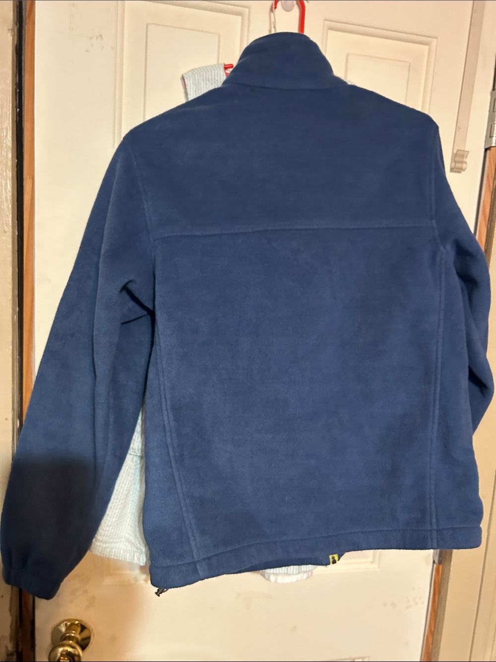 Columbia Kids Navy Fleece Jacket with Yellow Zipper - Picture 3 of 7